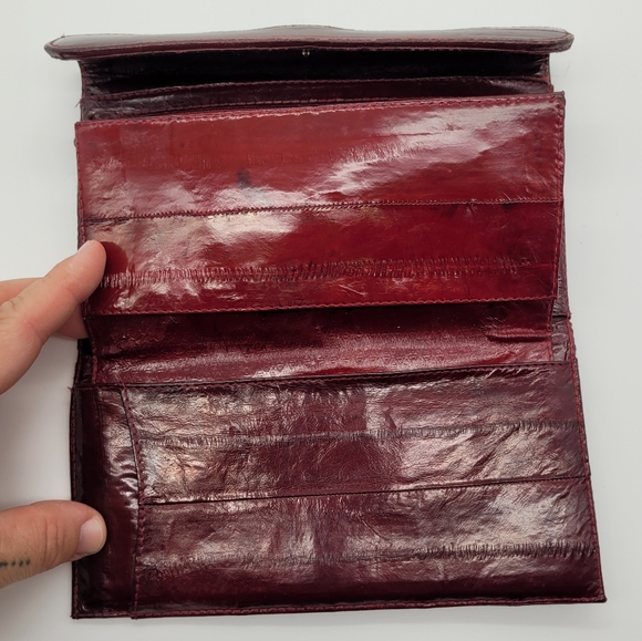 VINTAGE | genuine eelskin fold wallet - Picture 13 of 14